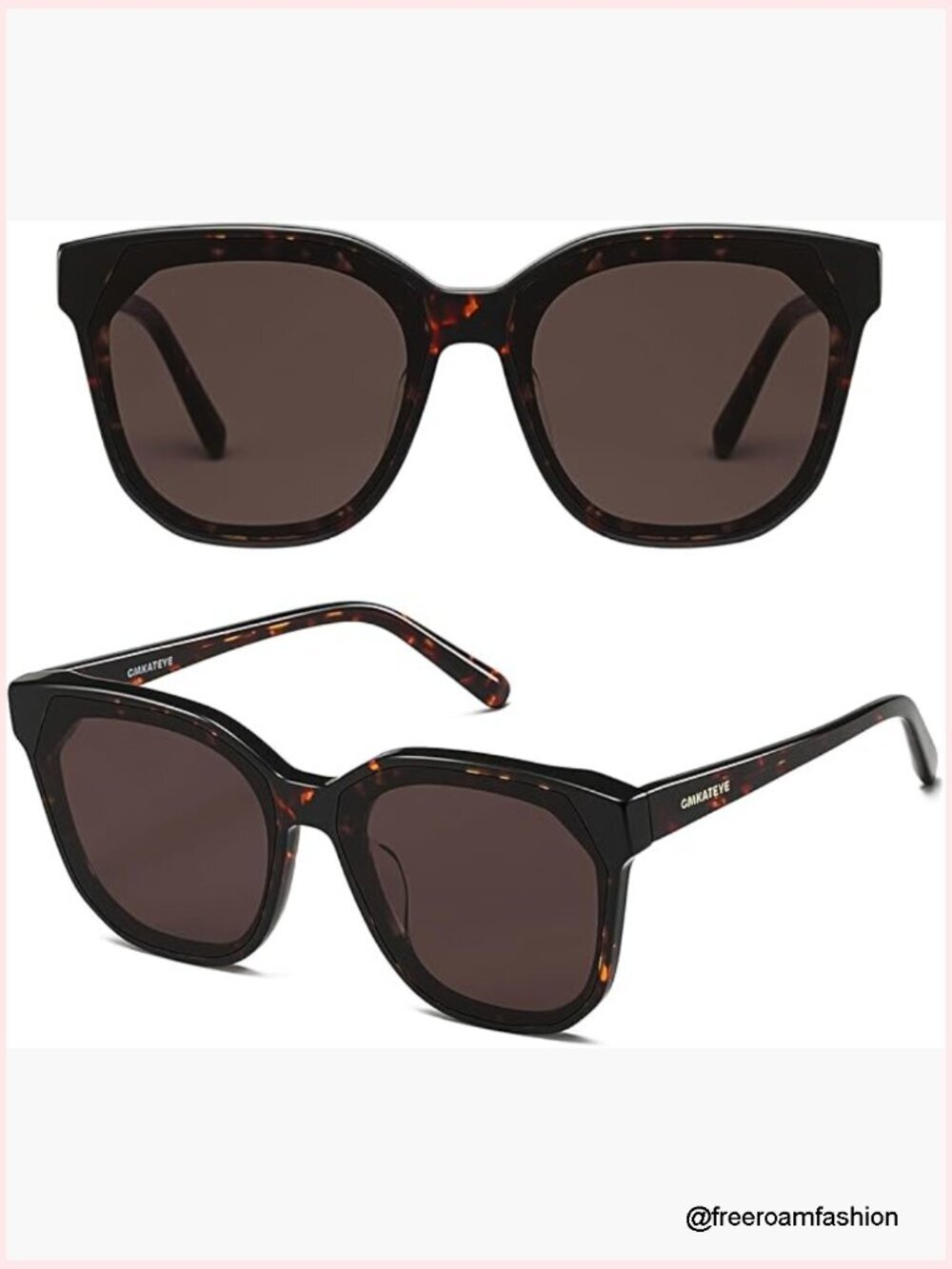 Oversized Square Sunglasses UV Protection Big Frame Retro Shades